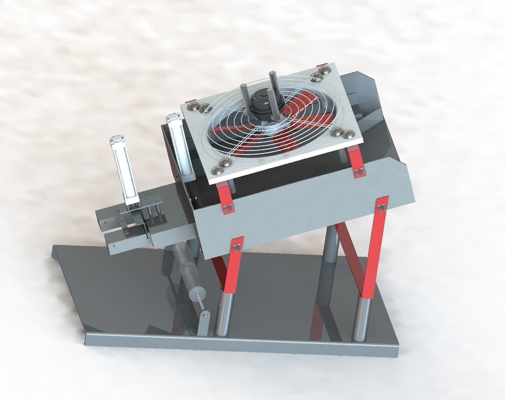 Strong wind removal machine 3D model_1