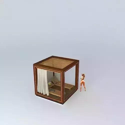 Wood Cabana Free 3D model