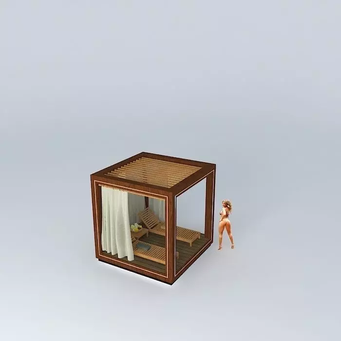 Wood Cabana Free 3D model