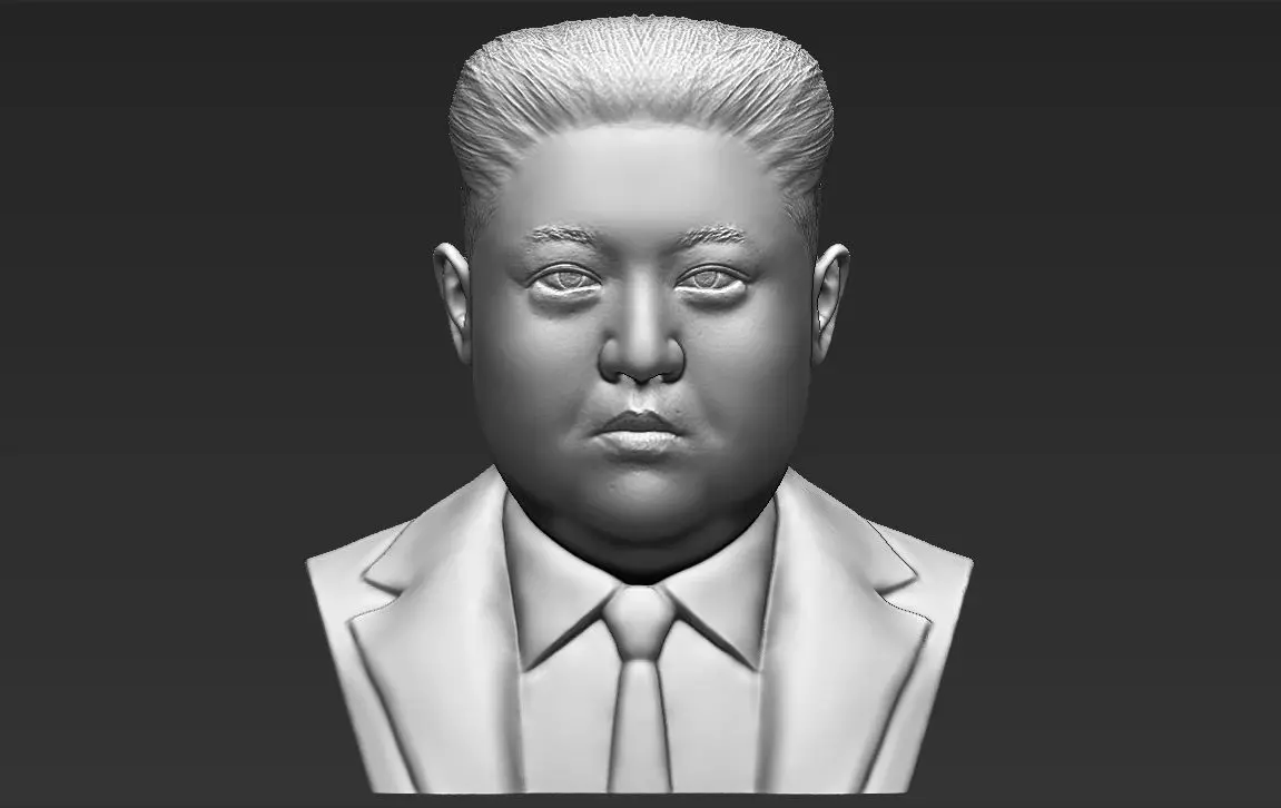 Kim Jong-un bust 3D printing ready stl obj formats 3D print model_0