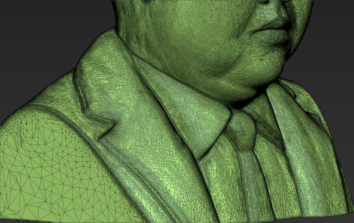Kim Jong-un bust 3D printing ready stl obj formats 3D print model_30