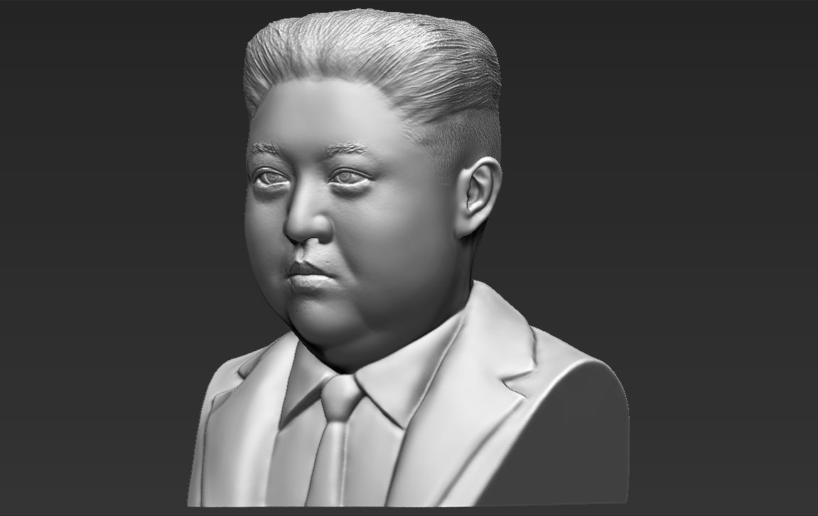 Kim Jong-un bust 3D printing ready stl obj formats 3D print model_2