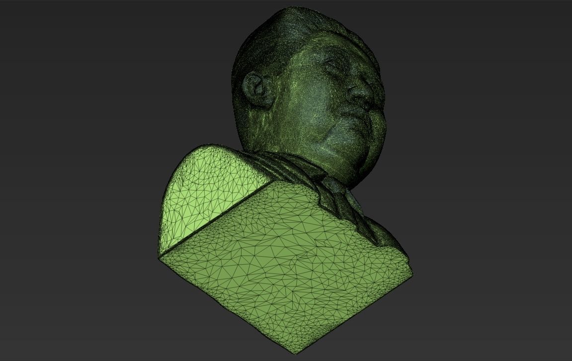 Kim Jong-un bust 3D printing ready stl obj formats 3D print model_31
