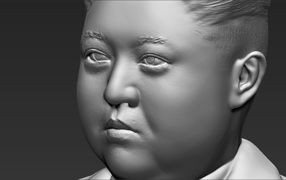 Kim Jong-un bust 3D printing ready stl obj formats 3D print model_20