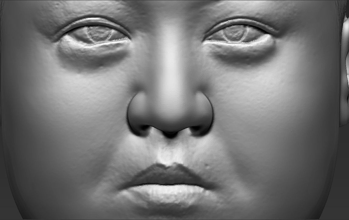 Kim Jong-un bust 3D printing ready stl obj formats 3D print model_21