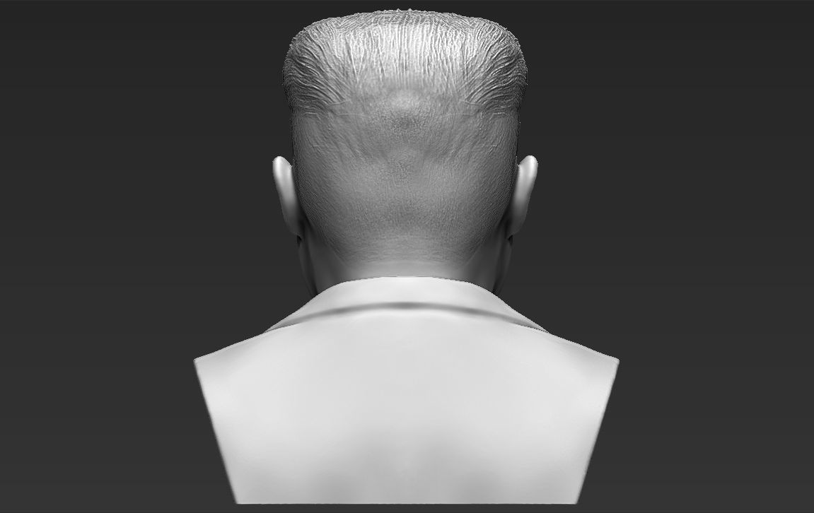 Kim Jong-un bust 3D printing ready stl obj formats 3D print model_7