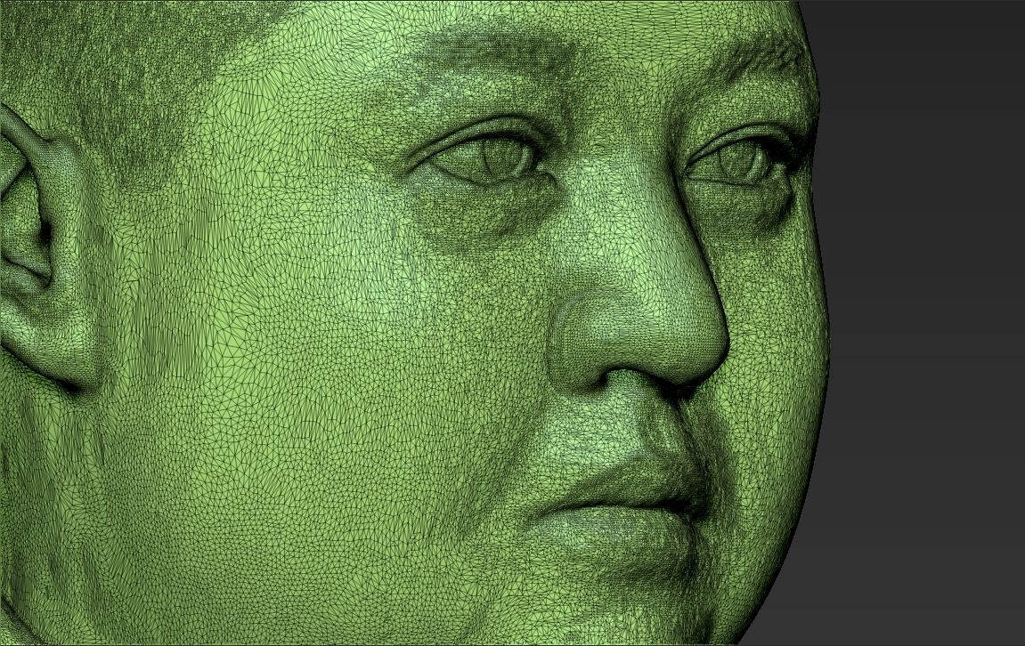 Kim Jong-un bust 3D printing ready stl obj formats 3D print model_29