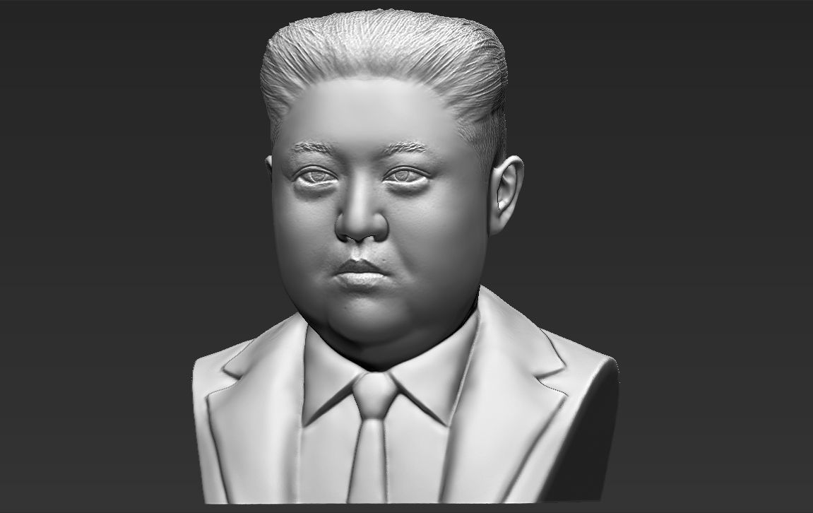 Kim Jong-un bust 3D printing ready stl obj formats 3D print model_1