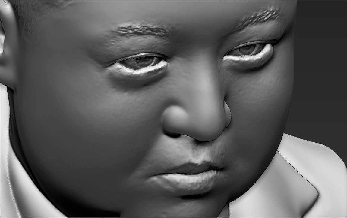 Kim Jong-un bust 3D printing ready stl obj formats 3D print model_22