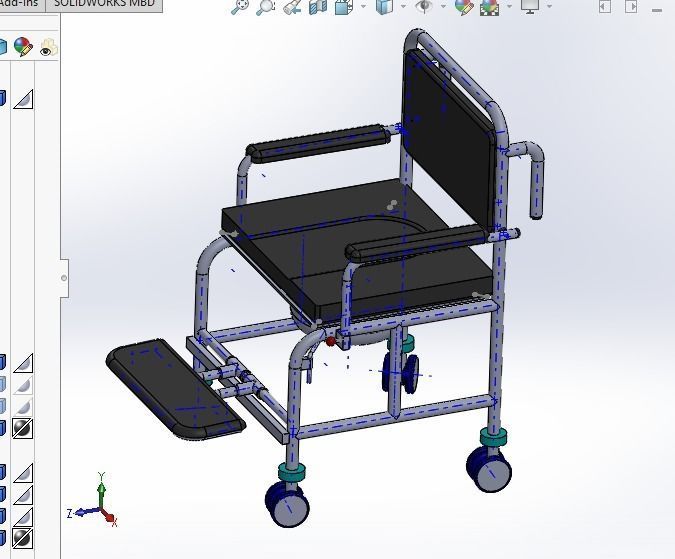 shower chair 3D model_1