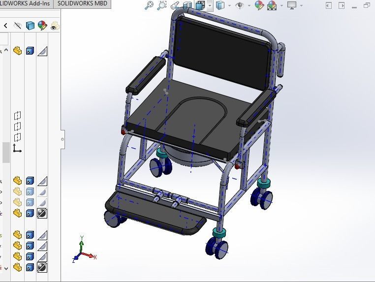 shower chair 3D model_2