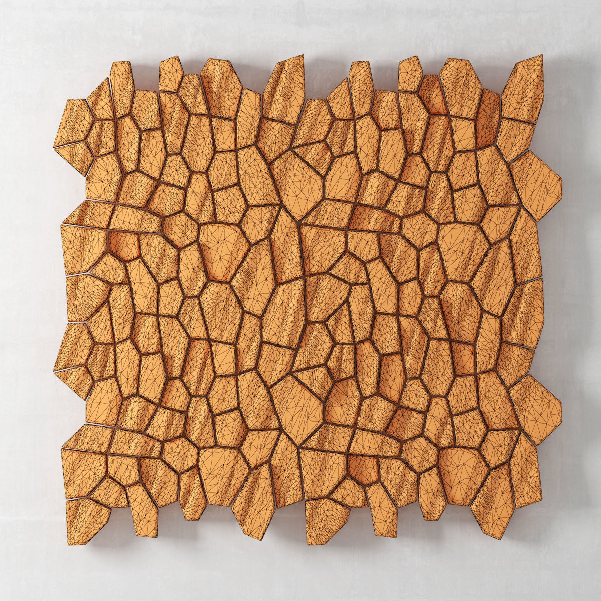 Panel white decorative 3D model_5