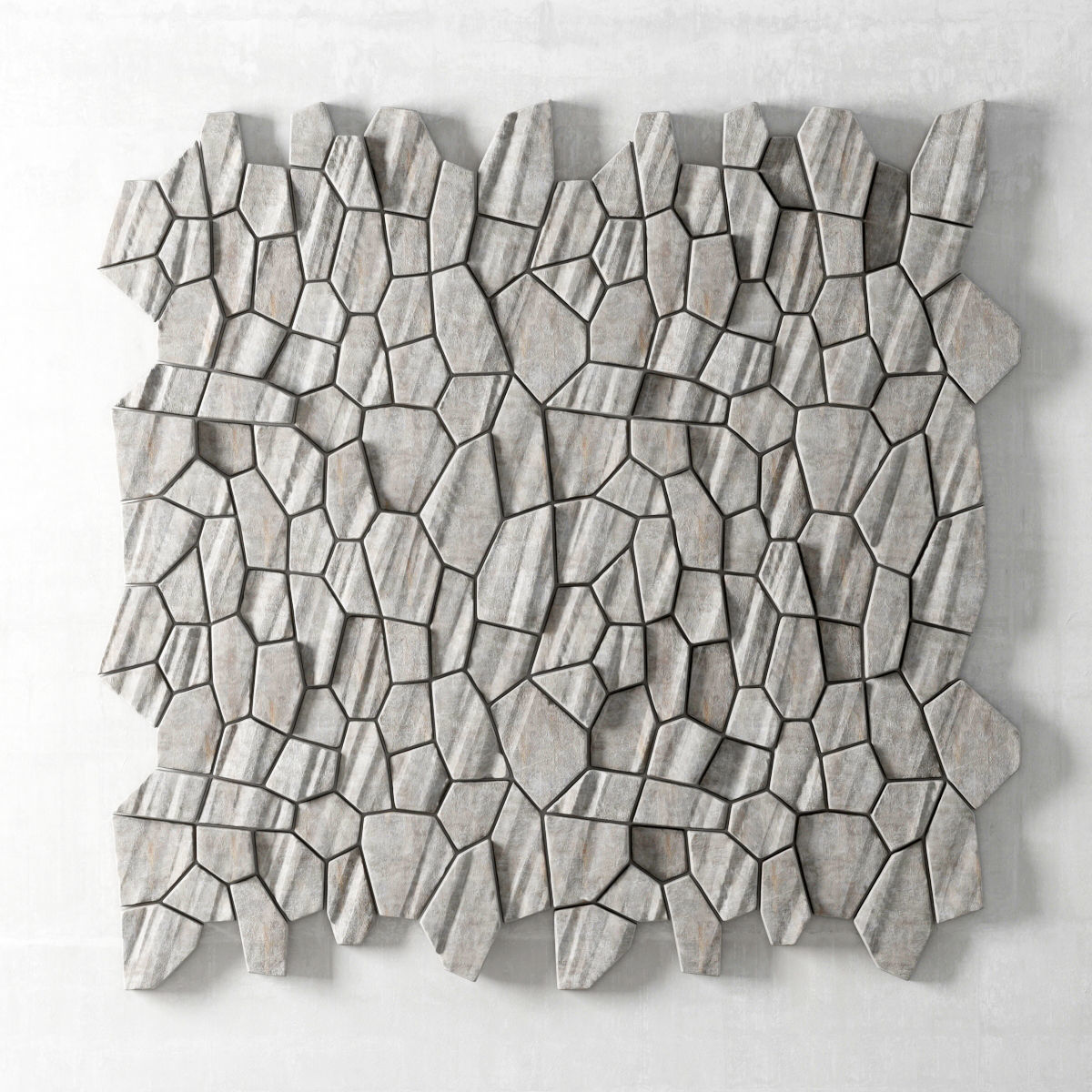 Panel white decorative 3D model_2