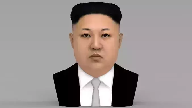Kim Jong-un bust ready for full color 3D printing 3D print model