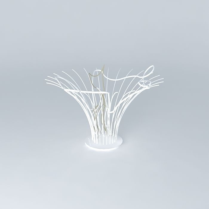 Fish Splash Sculpture Free 3D model_2