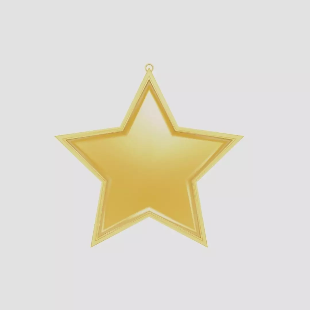 Xmas star deco Free low-poly 3D model