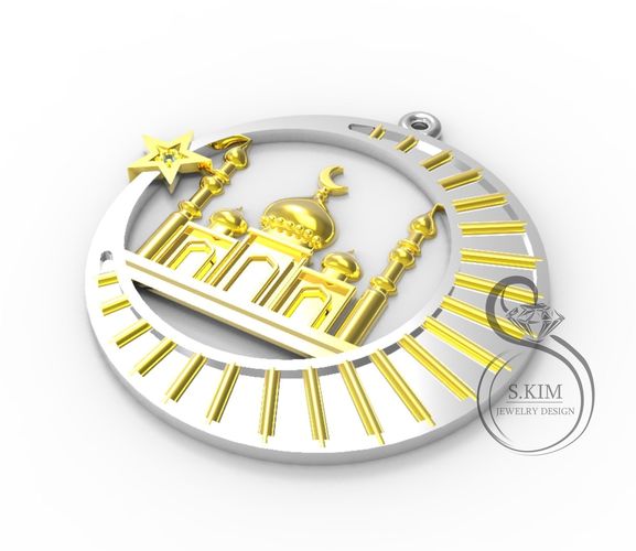 3 Muslim mosque pendants 3 different patterns 3D print model