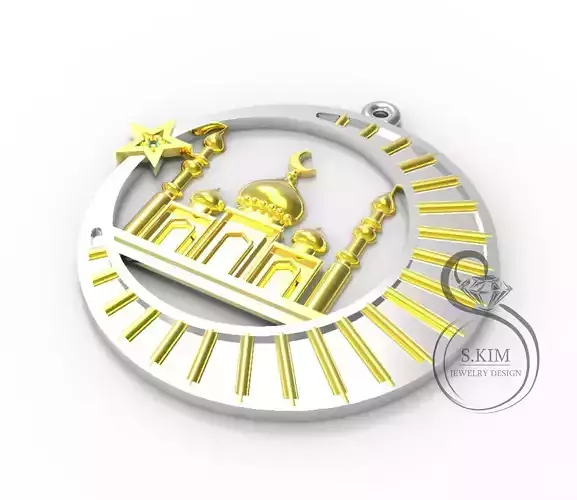 3 Muslim mosque pendants 3 different patterns 3D print model