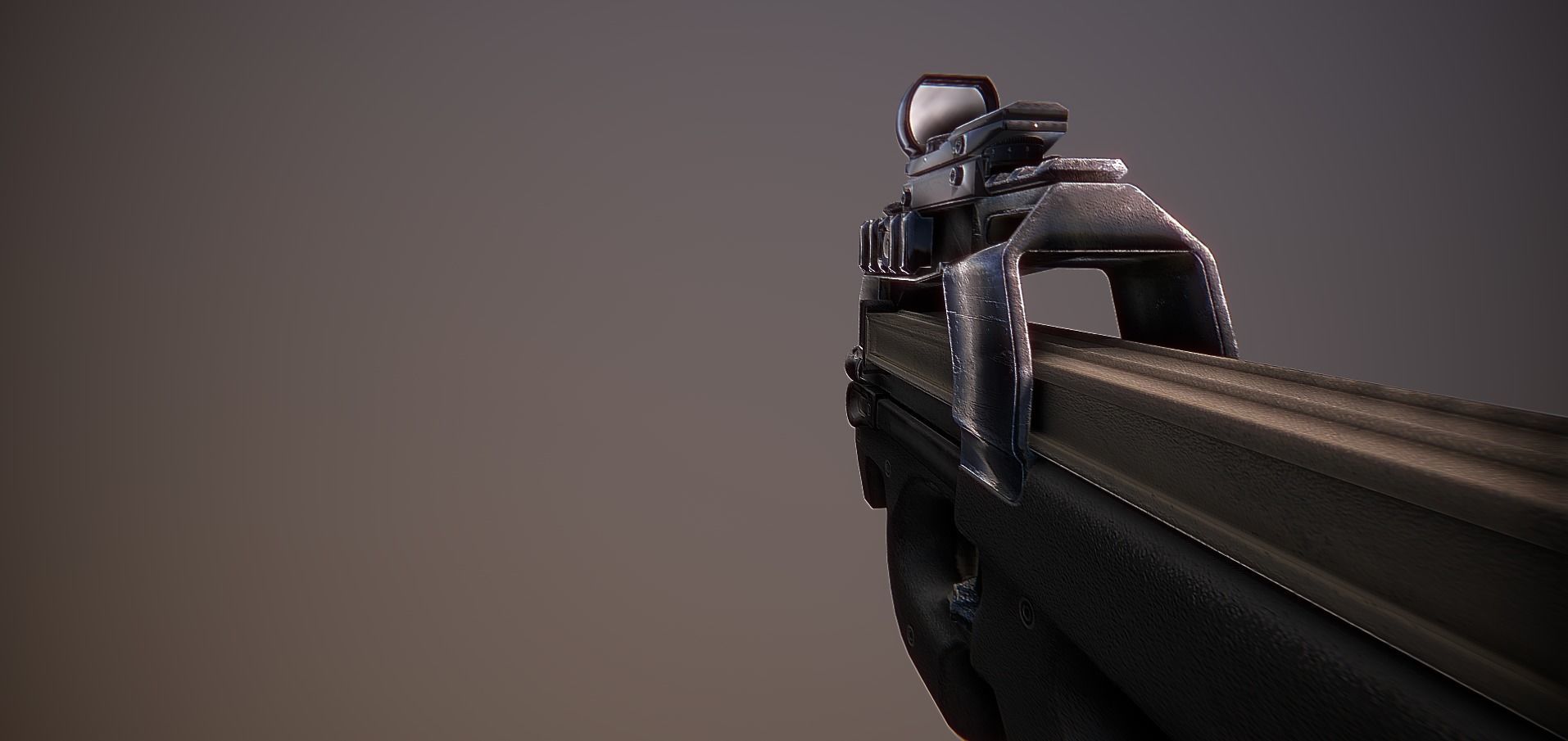 P90 gun Low-poly 3D model_5