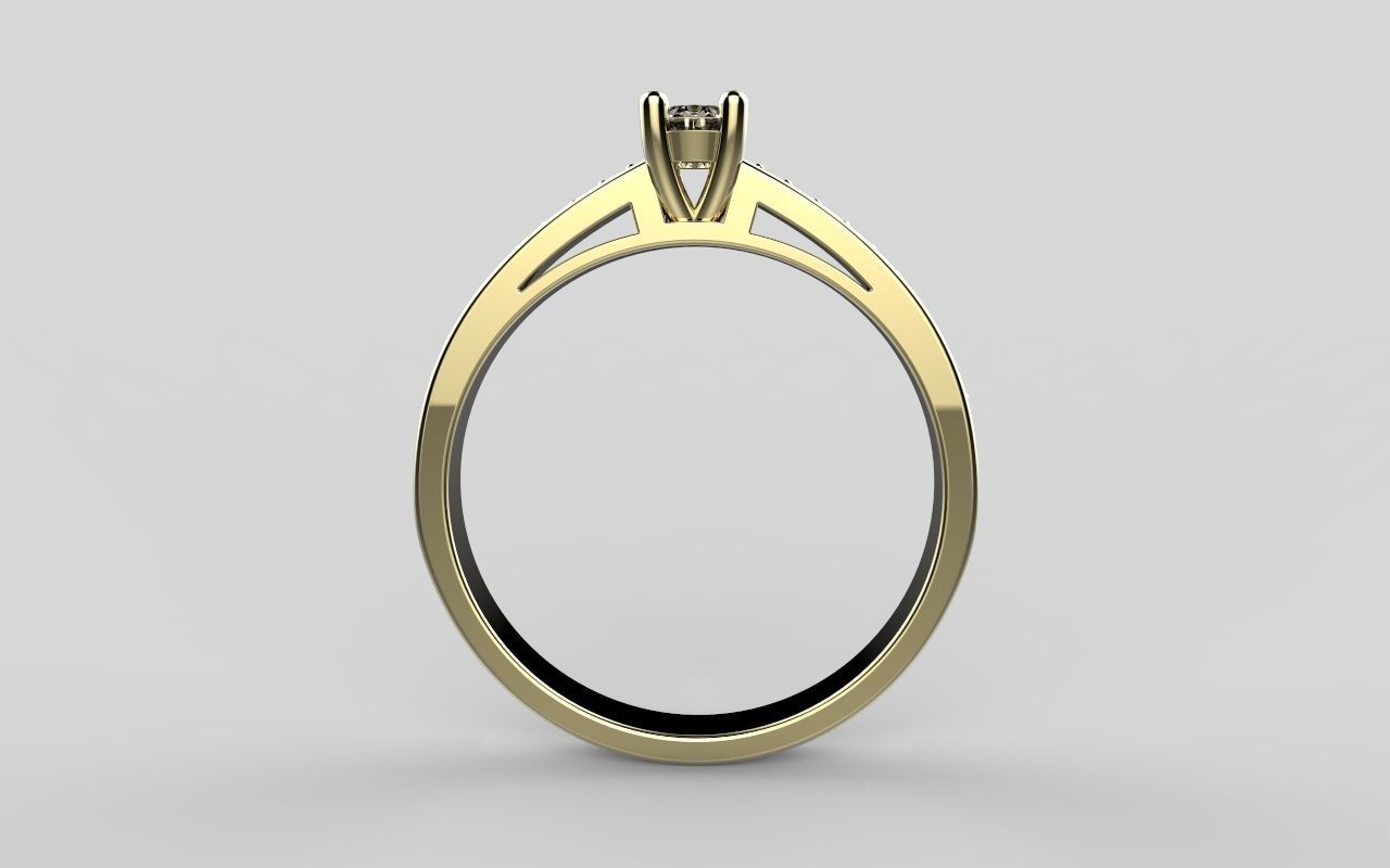 Engagement ring 3D print model_2