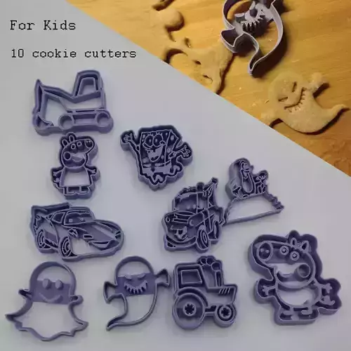 COOKIE CUTTERS FOR KIDS  3D print model