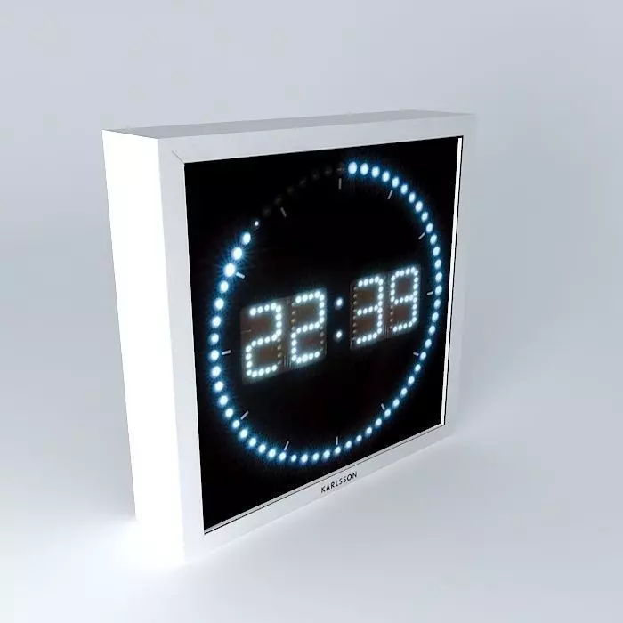 Karlsson Wall Clock - LED The Time Roll Free 3D model