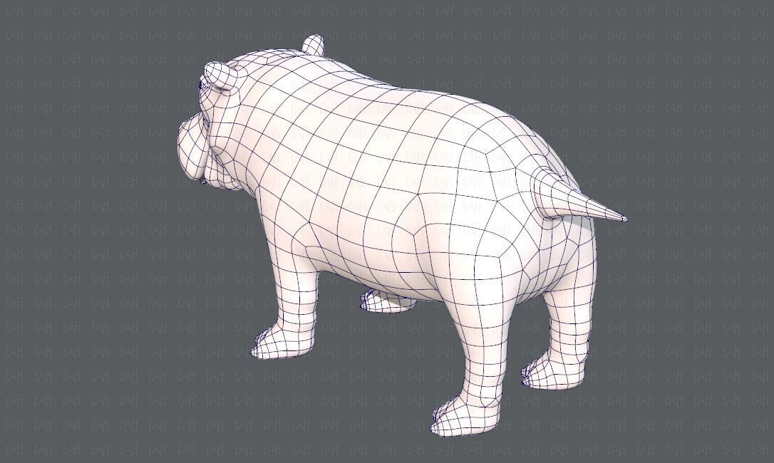 Hippo V01 Low-poly 3D model_30