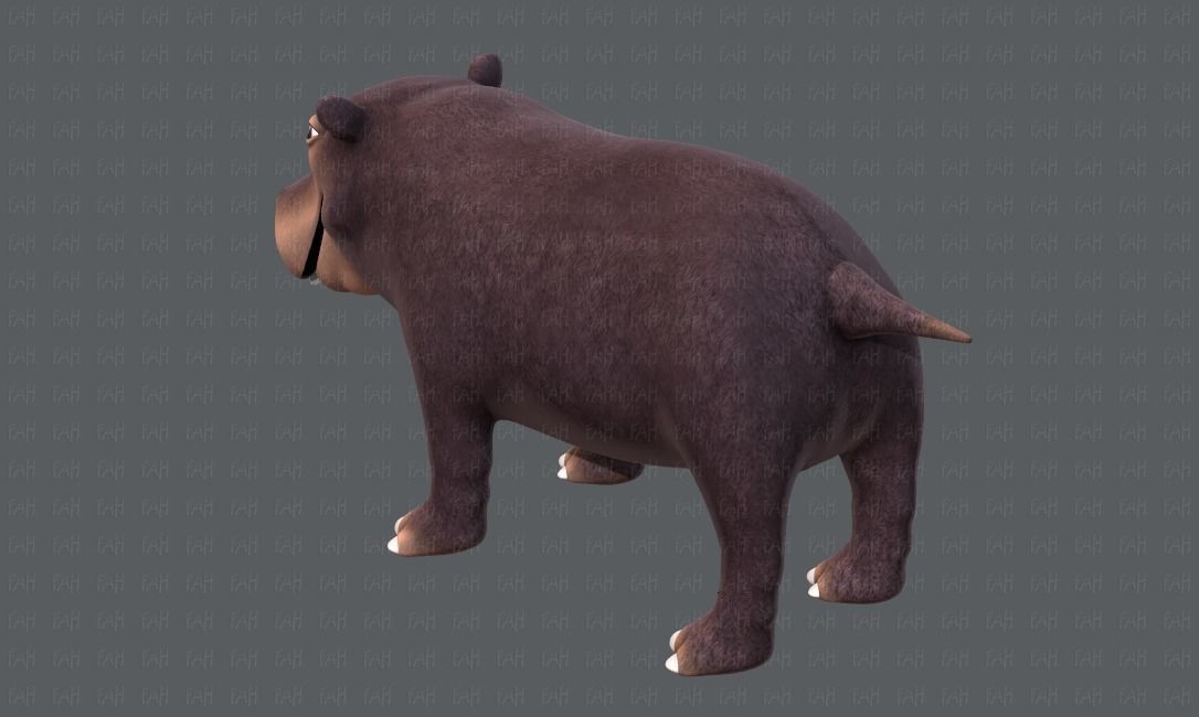 Hippo V01 Low-poly 3D model_22