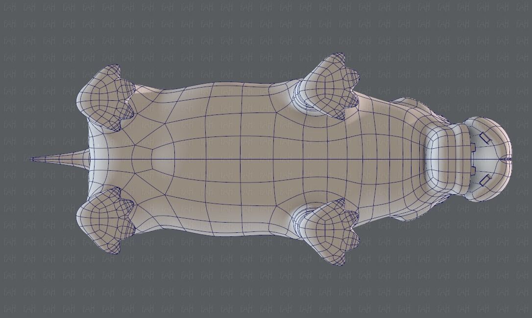 Hippo V01 Low-poly 3D model_36