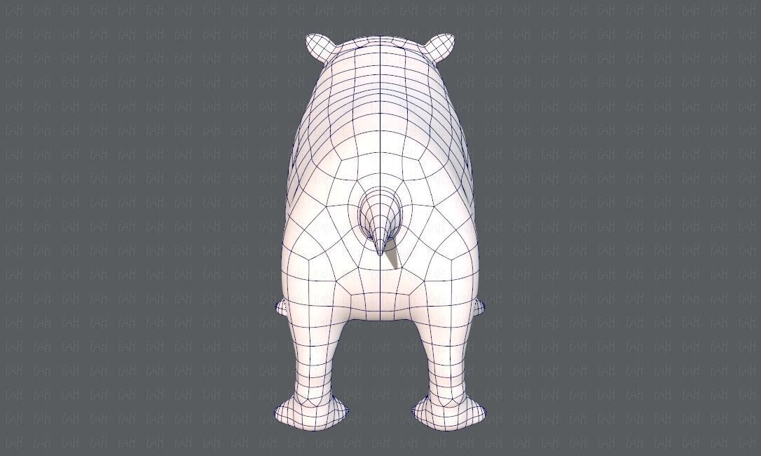 Hippo V01 Low-poly 3D model_29