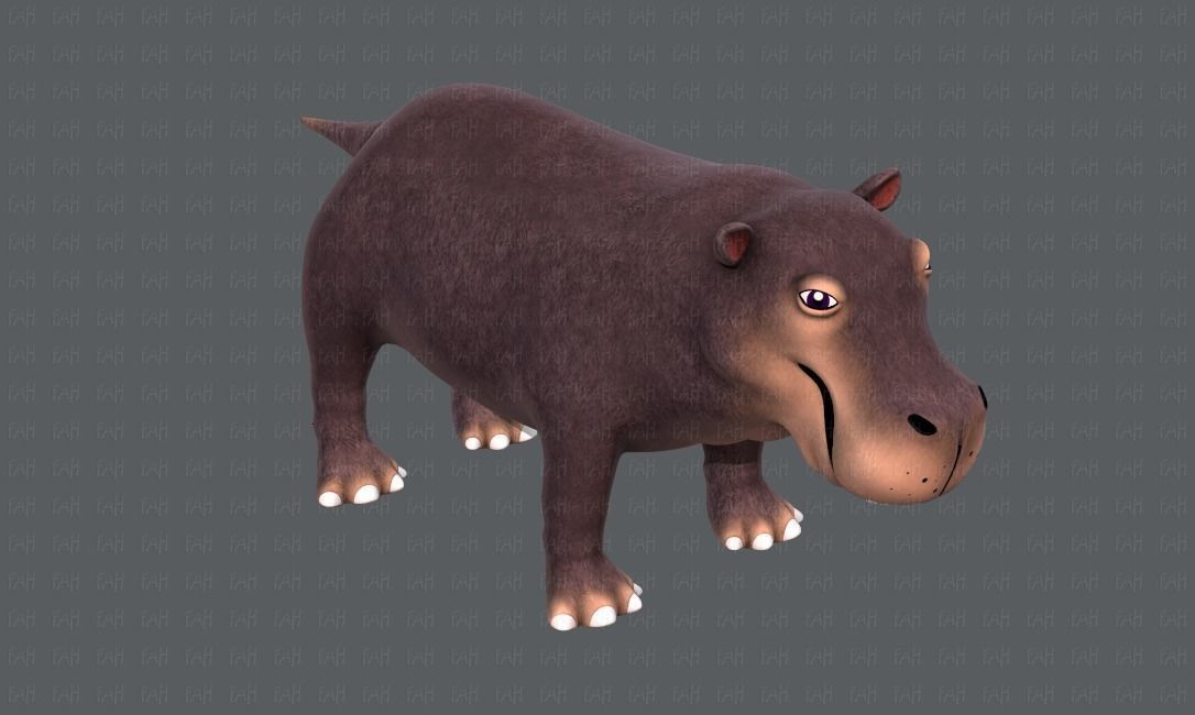 Hippo V01 Low-poly 3D model_18