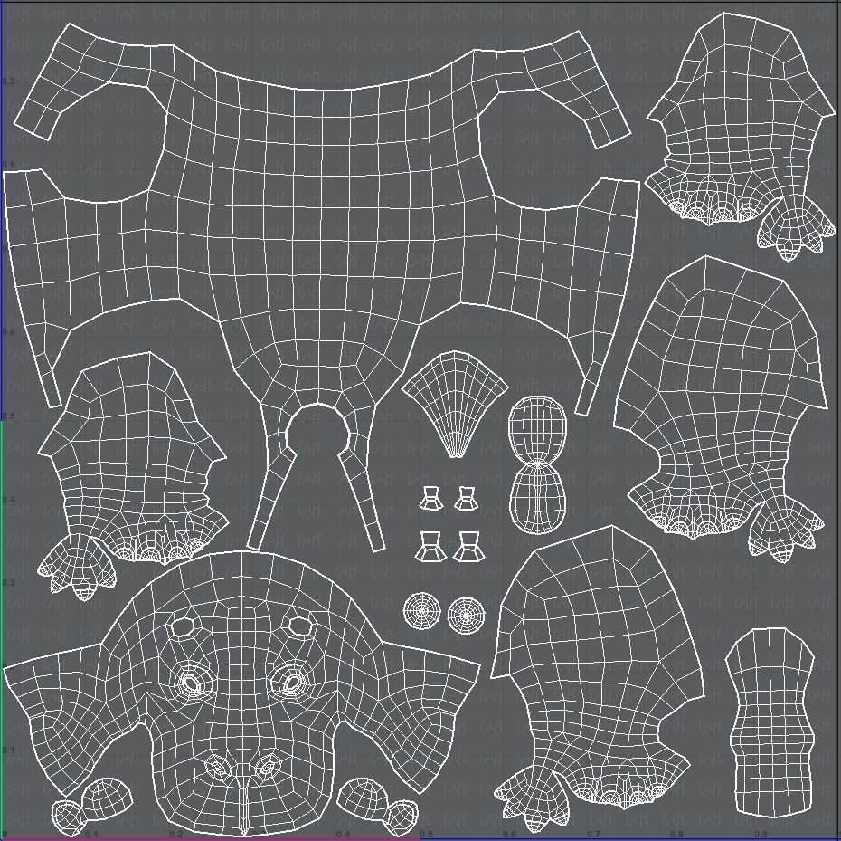 Hippo V01 Low-poly 3D model_45