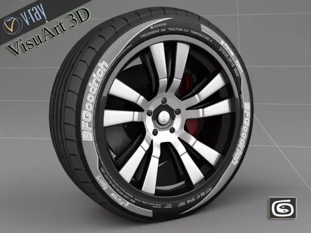 Wheel concept 2 3D model_0