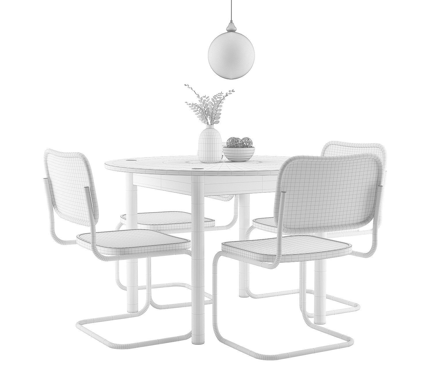 Dining Furnitures Set 17 3D model_6