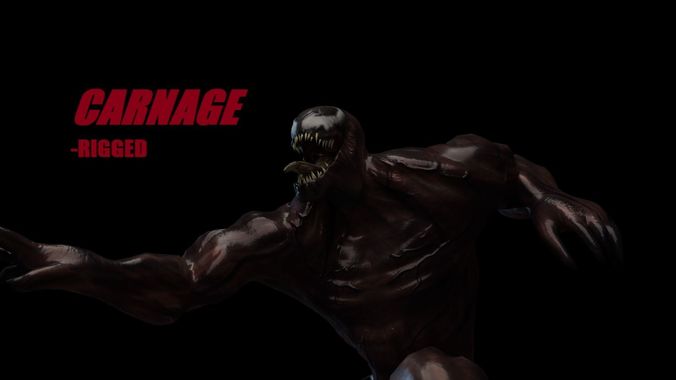 CARNAGE RIGGED MODEL Low-poly 3D model