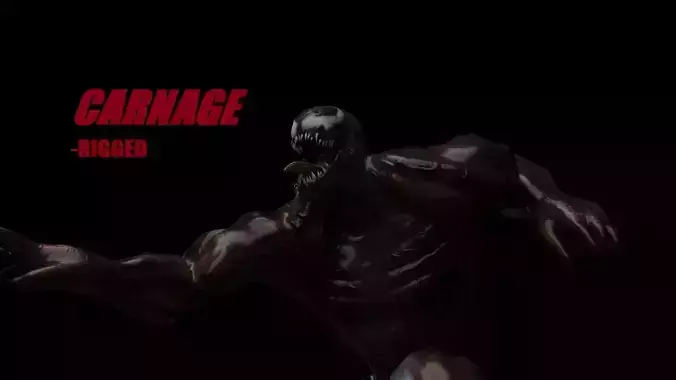 CARNAGE RIGGED MODEL Low-poly 3D model