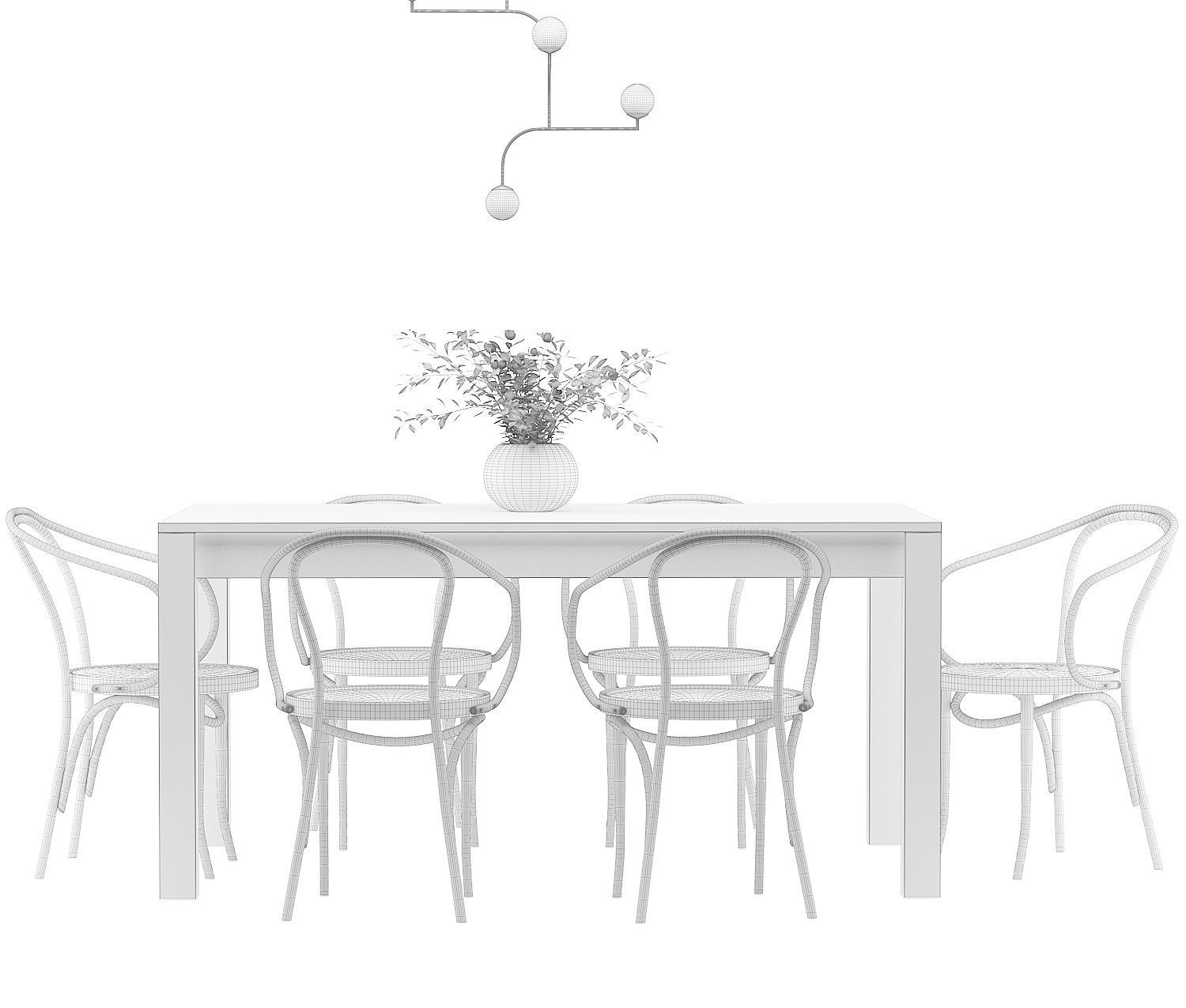 Dining Furnitures Set 19 3D model_5