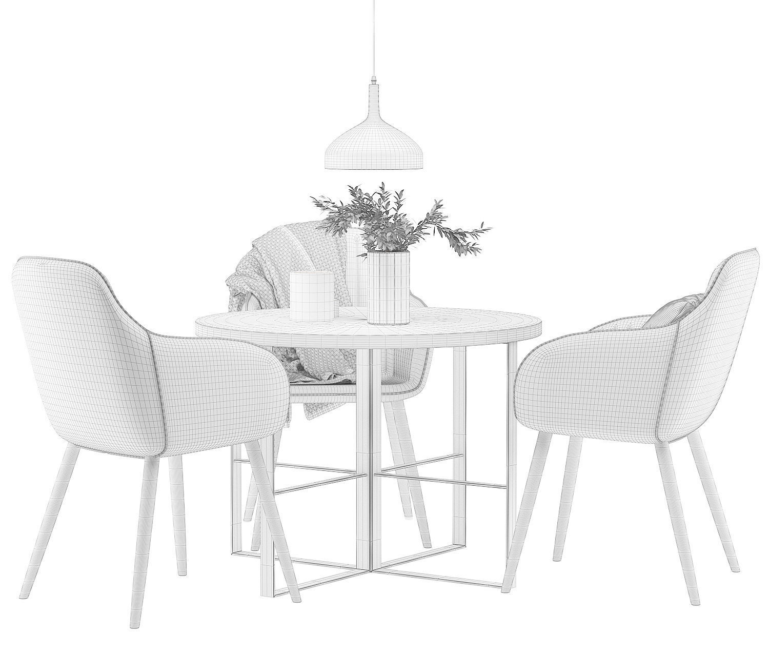 Dining Furnitures Set 20 3D model_5