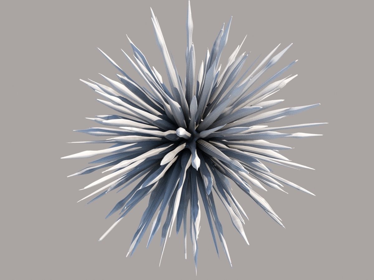 color glass sculpture 3D model_2