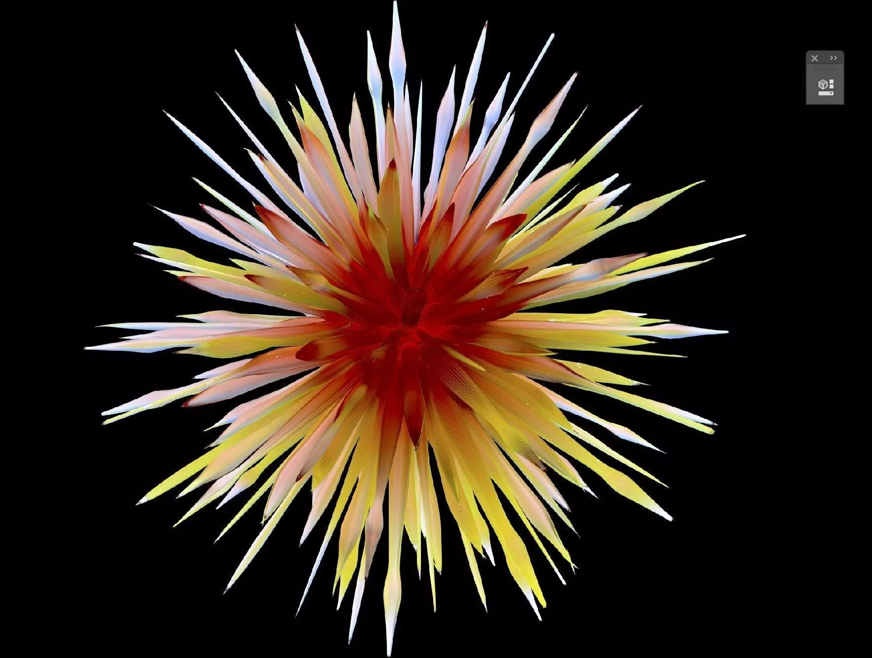 color glass sculpture 3D model_0