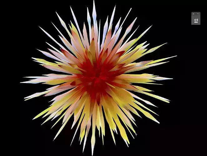 color glass sculpture 3D model