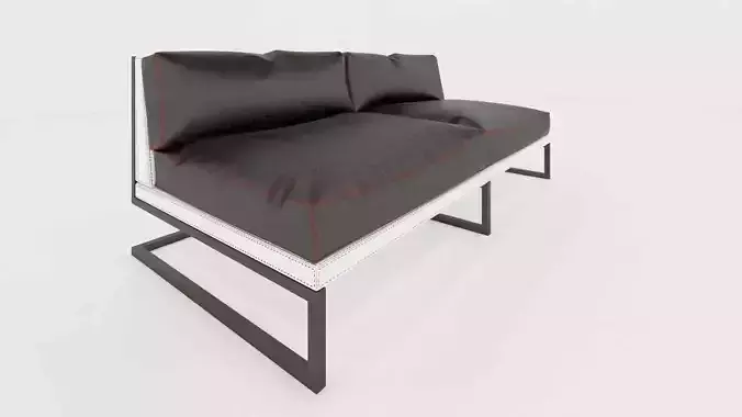 linea oda sillon dos plazas Low-poly 3D model