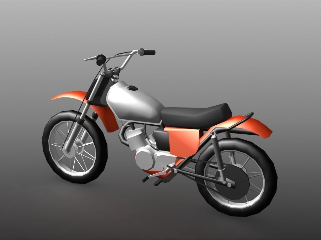 3D model Low-poly Motorbike game asset VR / AR / low-poly | CGTrader