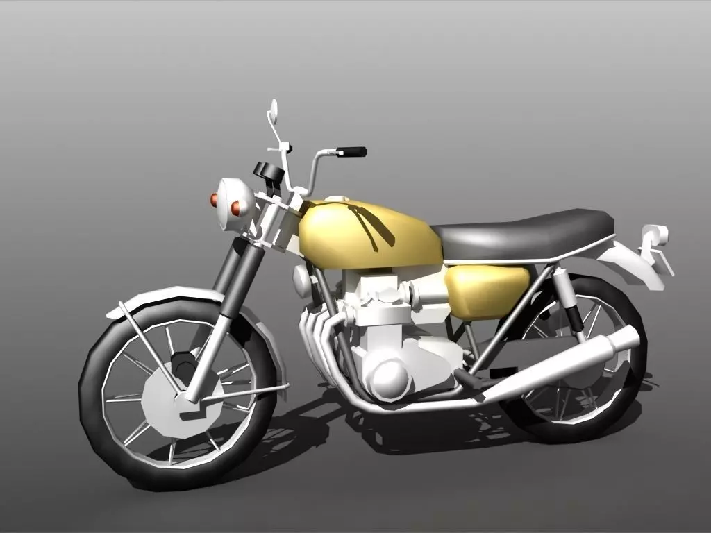 Low-poly Motorbike honda motorcycle Low-poly 3D model