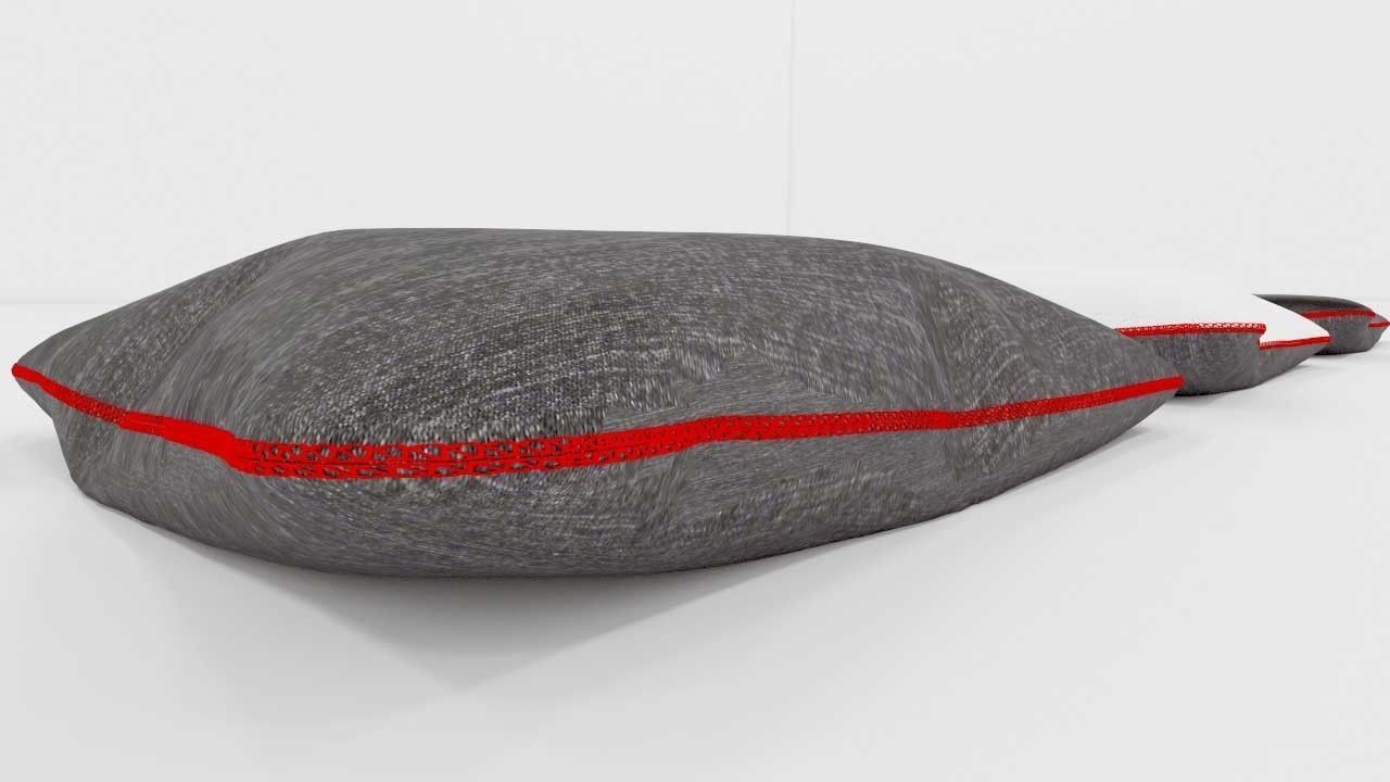 linea oda cojines  Free low-poly 3D model_1