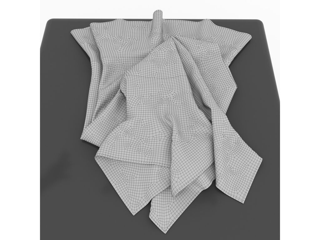 Blouse with lace inserts 3D model_8