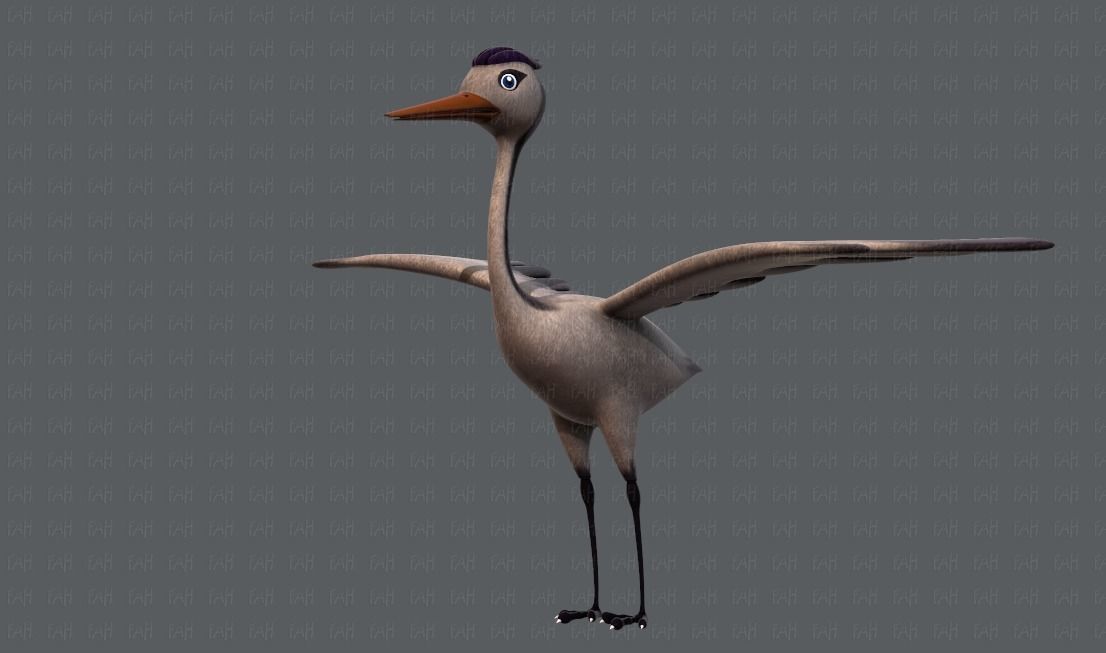 Crane V01 Low-poly 3D model_8