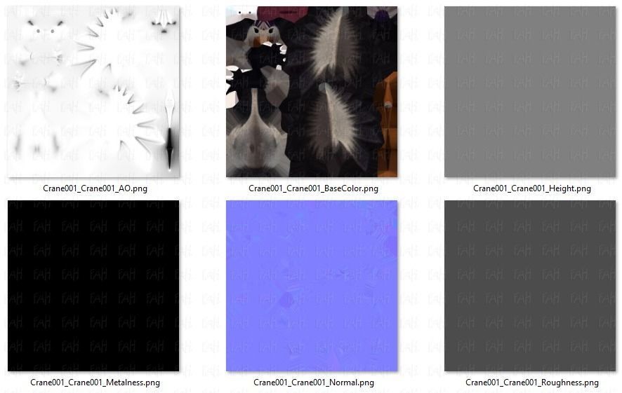 Crane V01 Low-poly 3D model_46