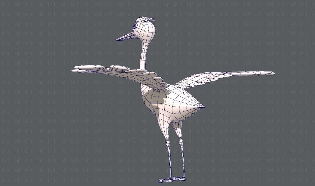 Crane V01 Low-poly 3D model_14