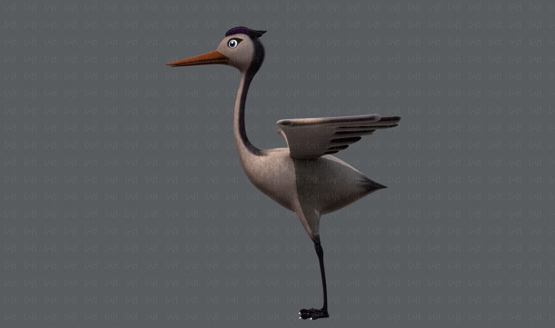 Crane V01 Low-poly 3D model_7
